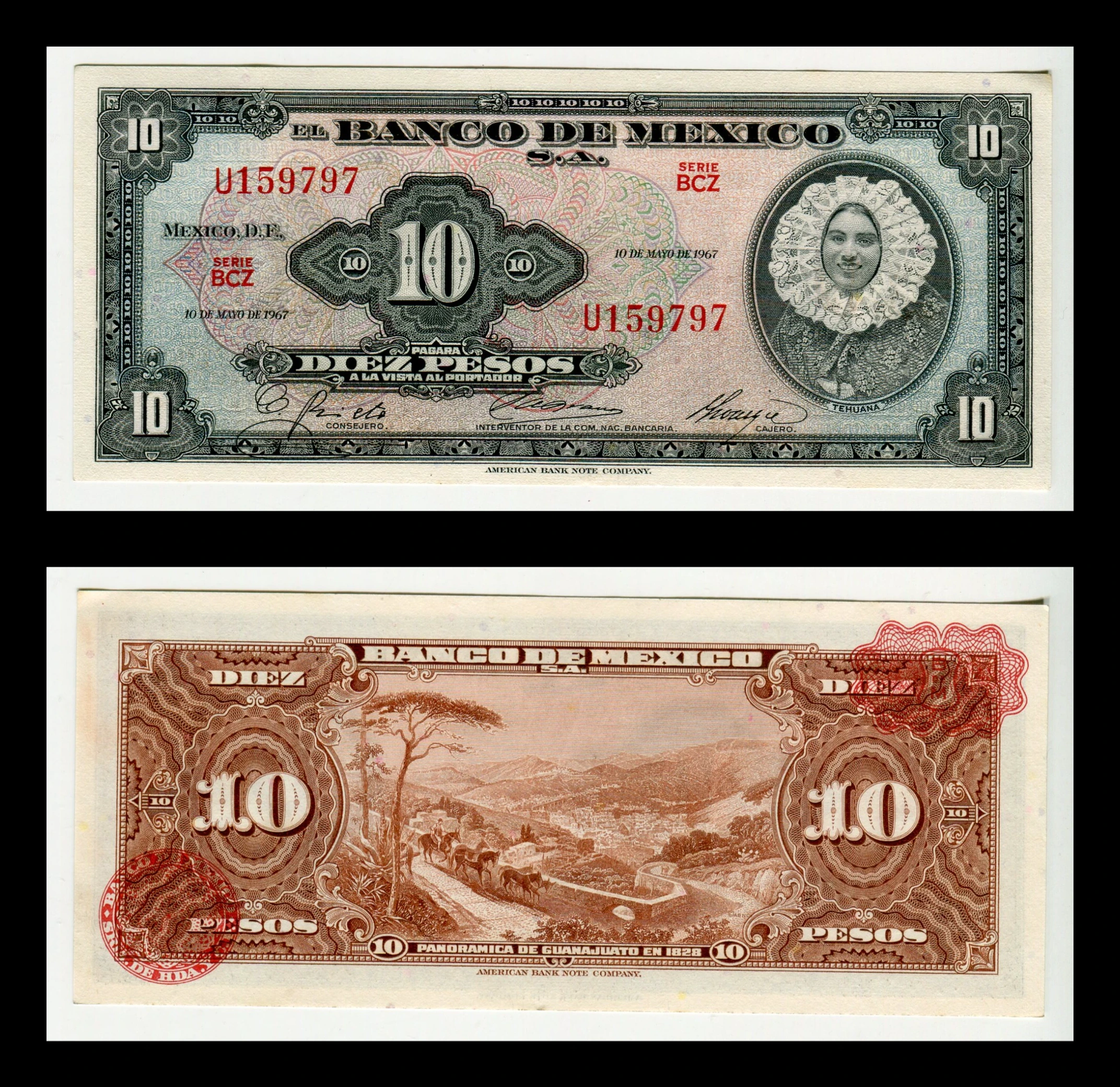 Billete 10 Pesos "Tehuana" Condición: Nuevo - Grado UNC - Sin Circular